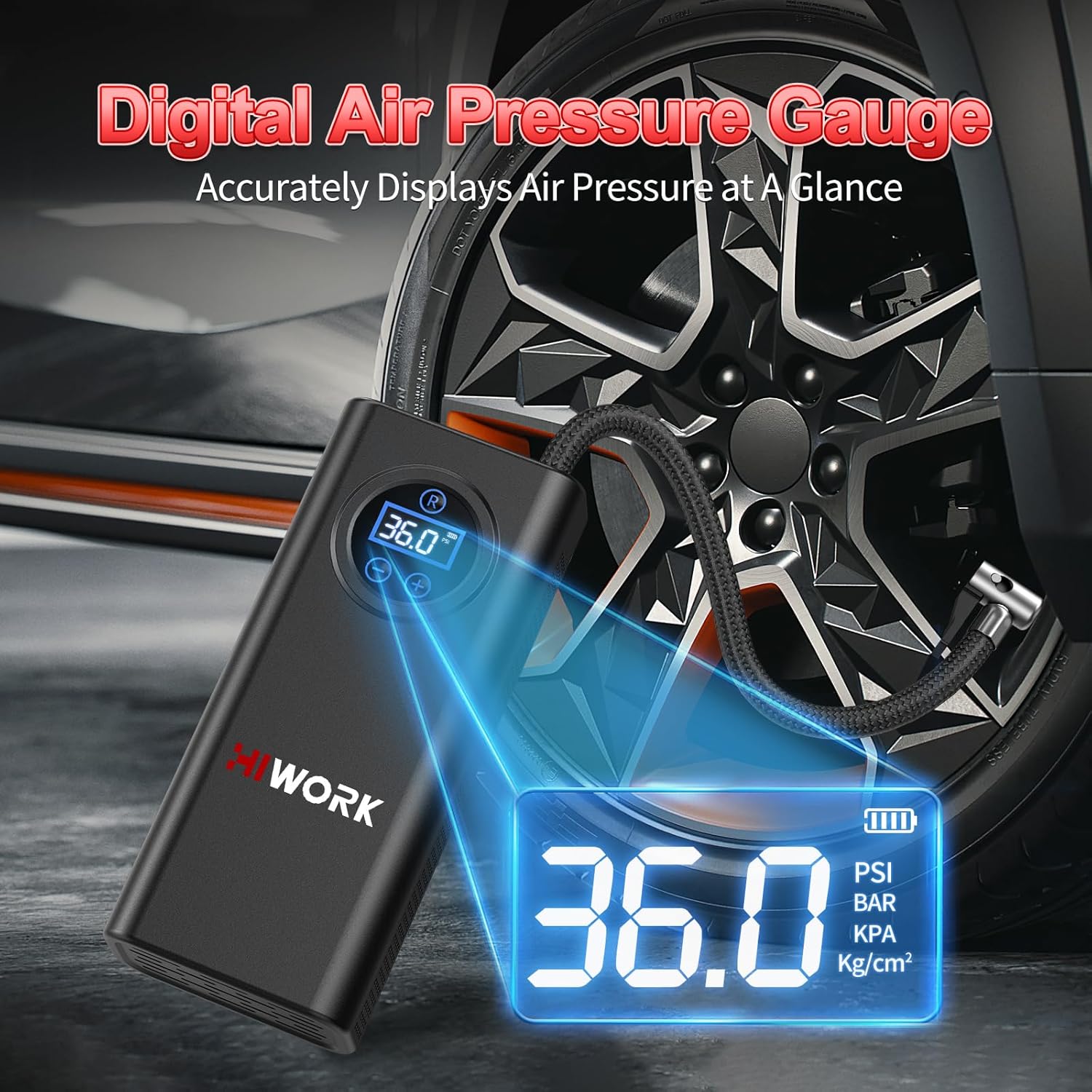 150 PSI 4000 mAh Wireless Tire Inflator