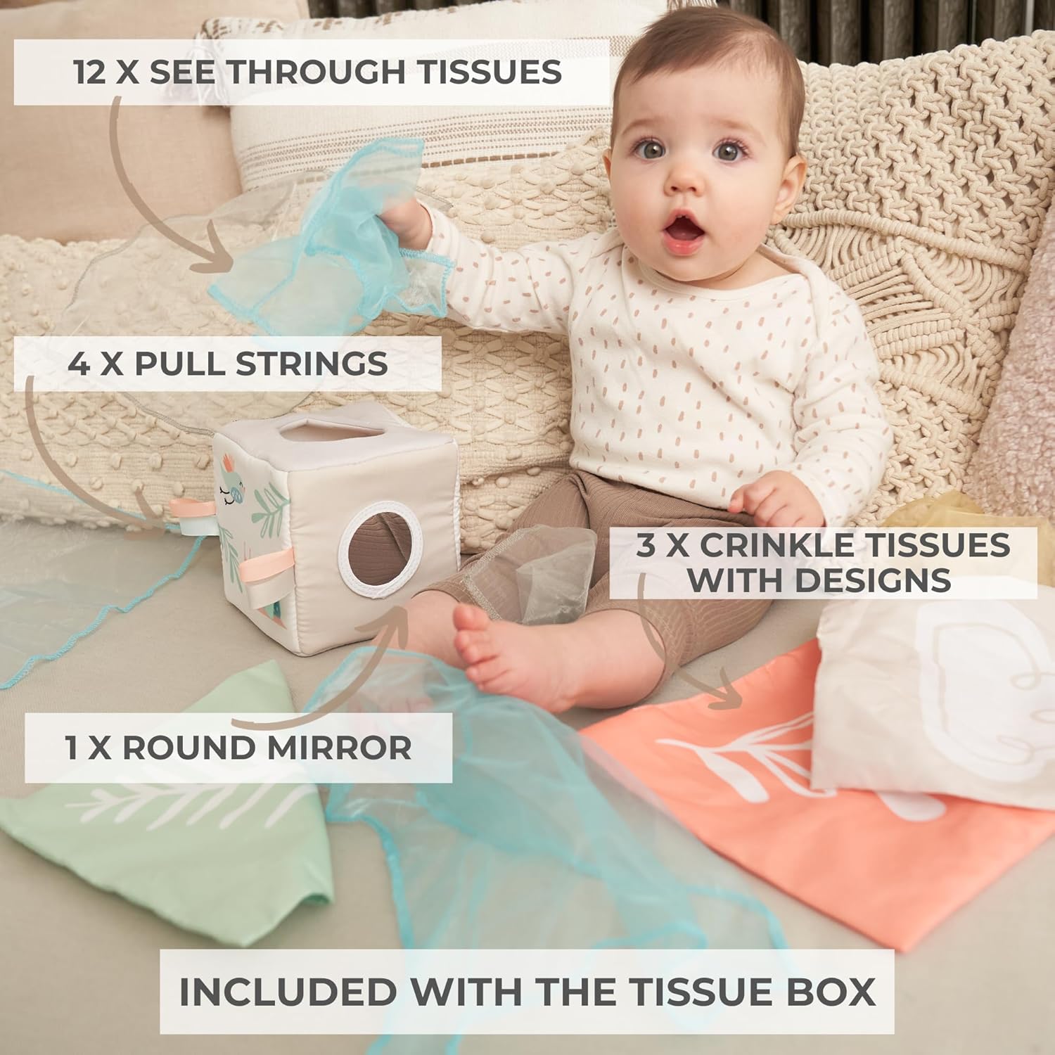 Baby Tissue Box with Mirror