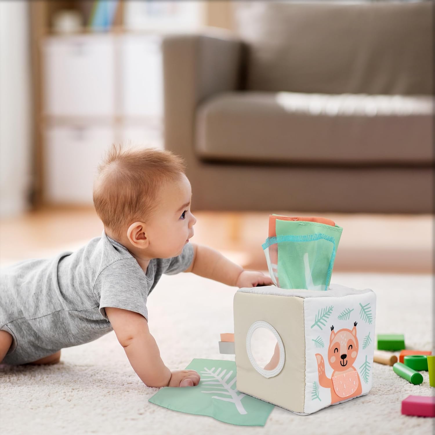 Baby Tissue Box with Mirror
