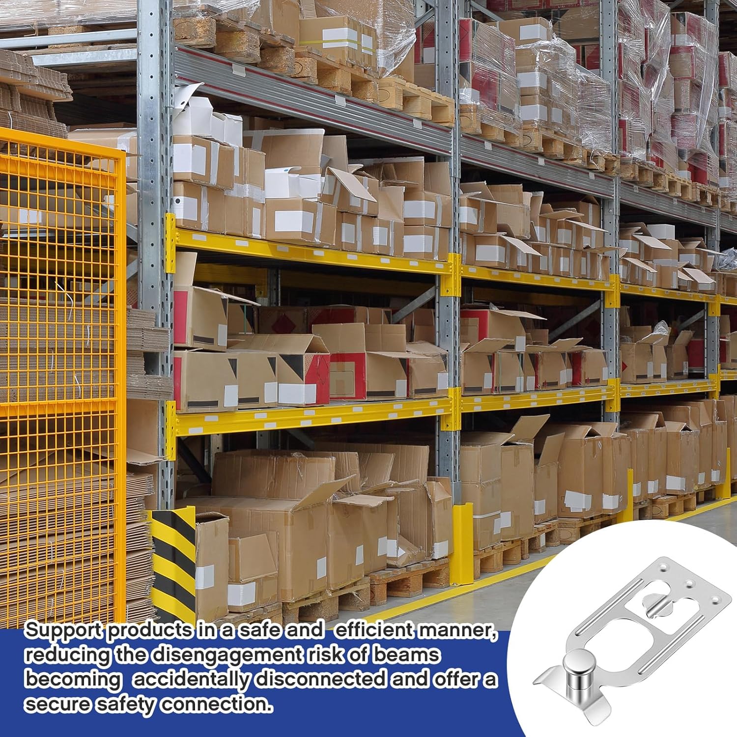 100 Piece Tear Drop Pallet Rack Shelf Clips (Safety Pin)