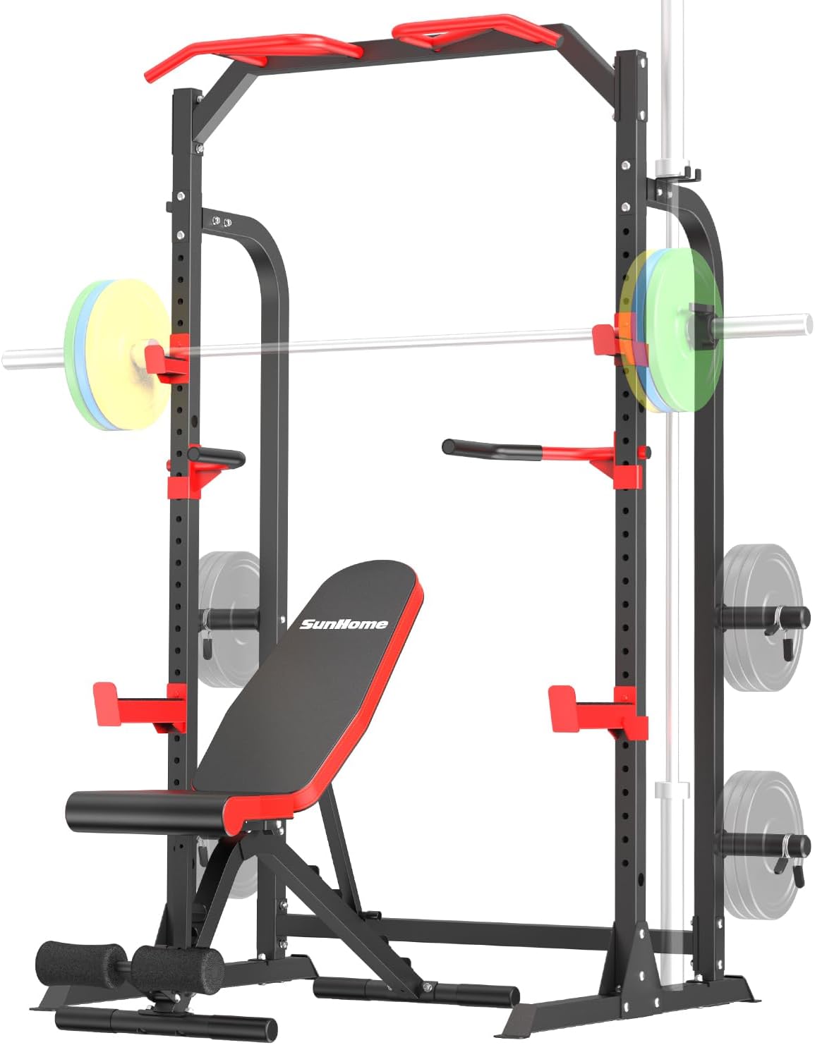 Deep Squat Rack with Bench