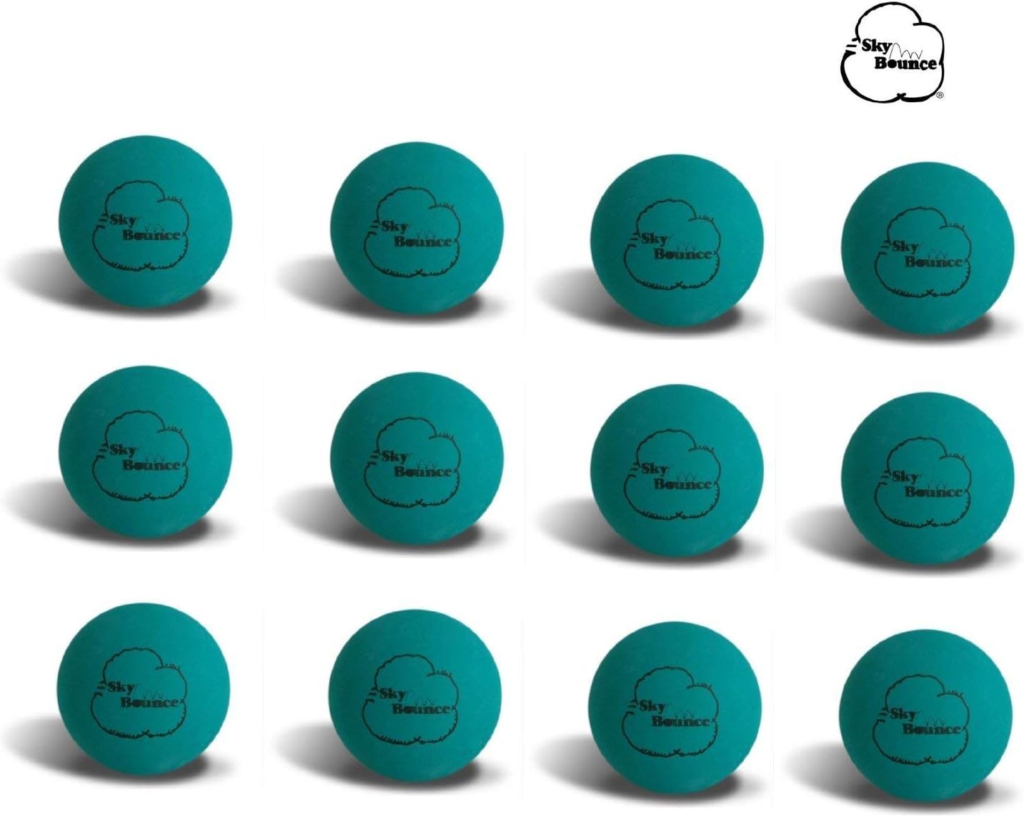 12 pcs Color Rubber Handballs, 2.1 cm