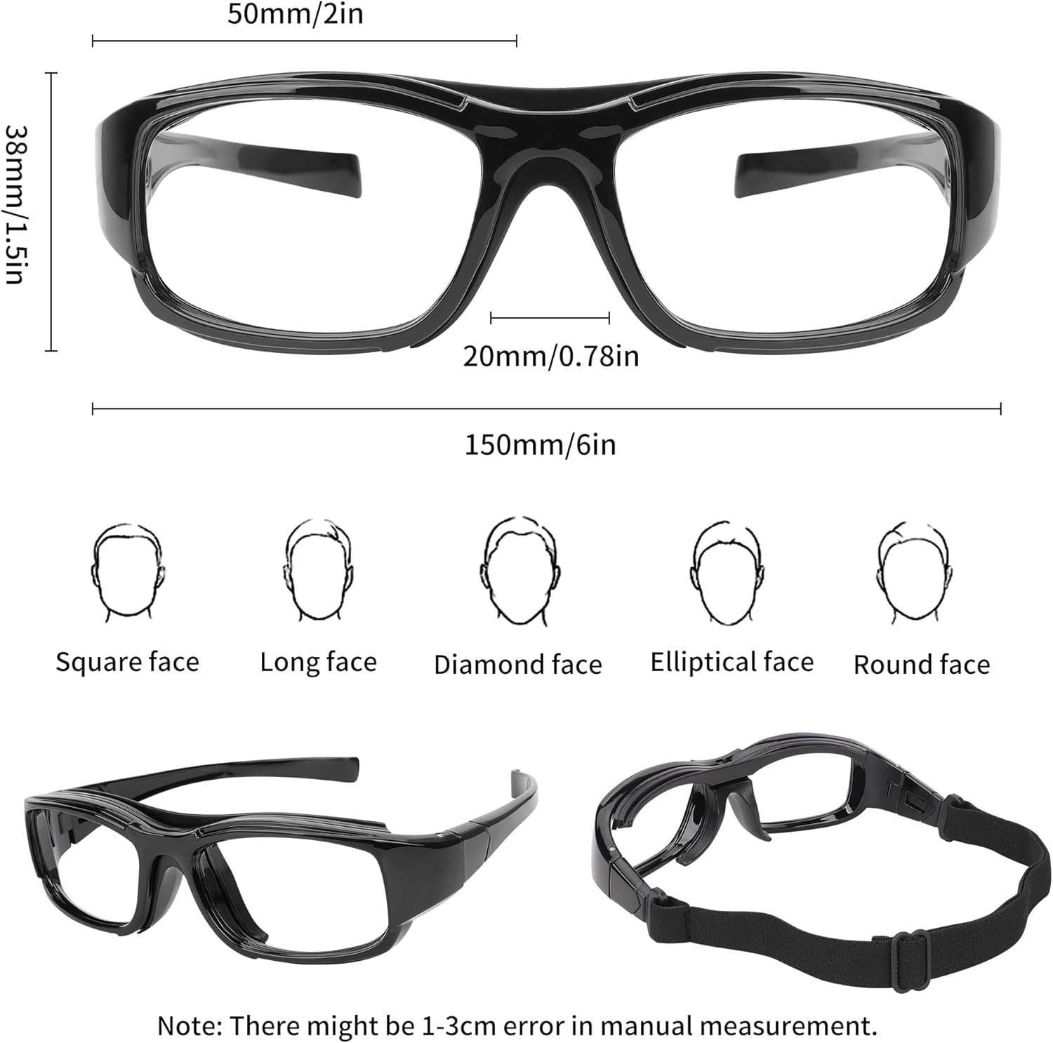 Squash and Racquetball Goggles, Impact Resistant