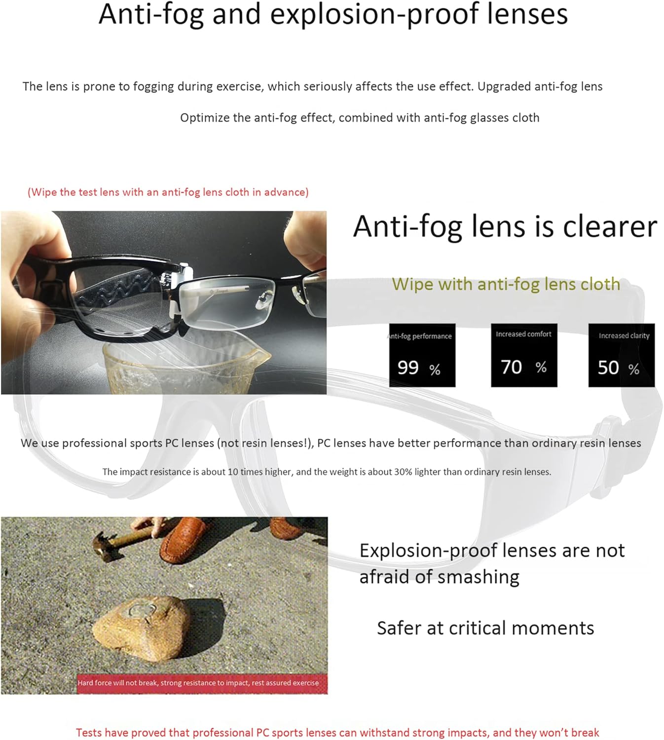 Squash and Racquetball Goggles, Impact Resistant