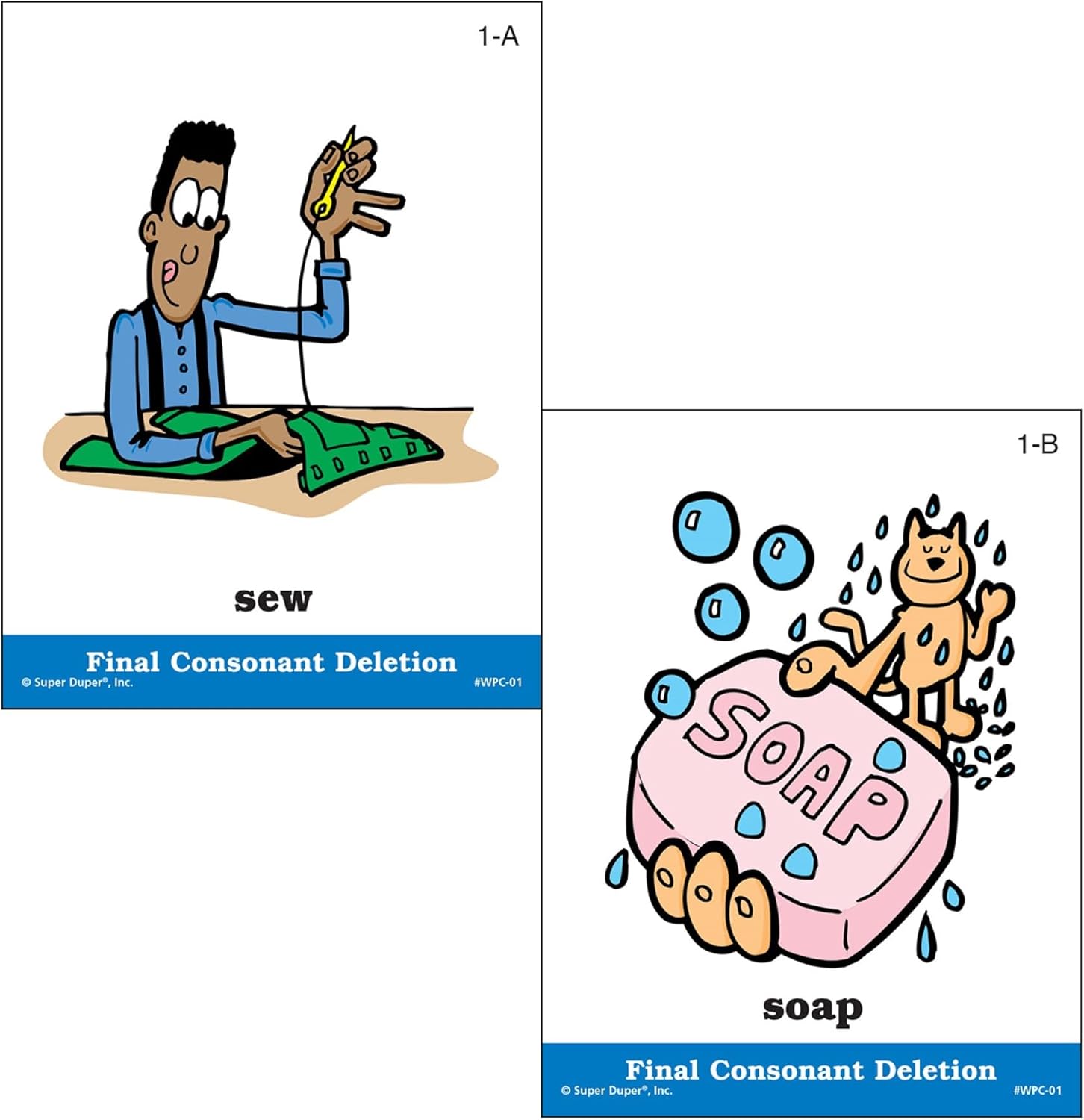 Illustrated Phonics Final Consonant Deletion Cards