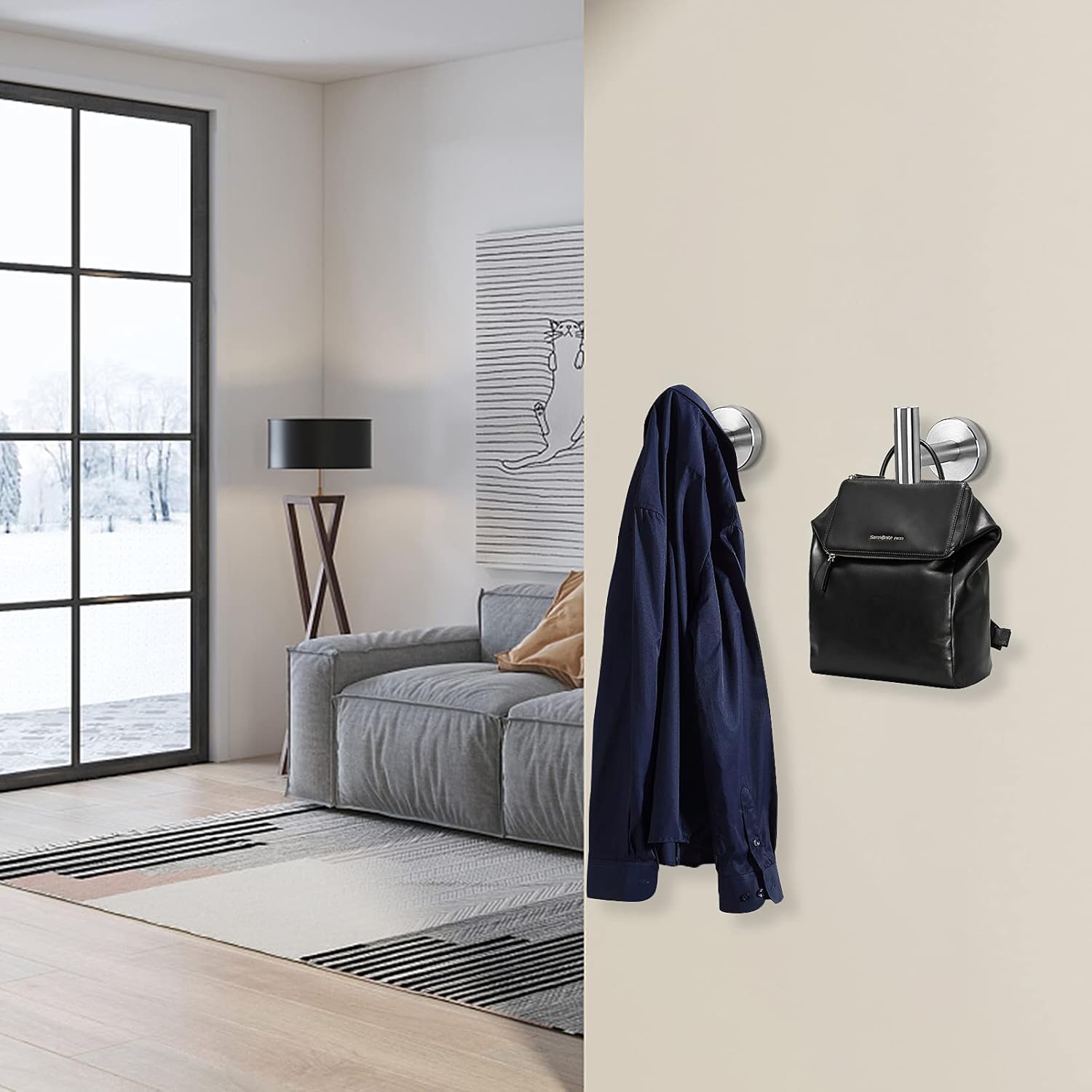4 Piece Bath Towel Hooks
