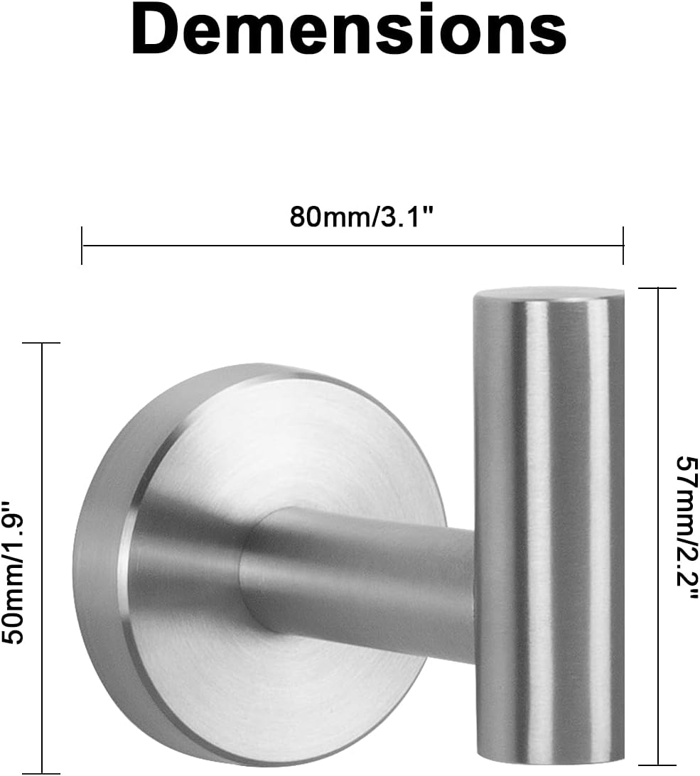 4 Piece Bath Towel Hooks