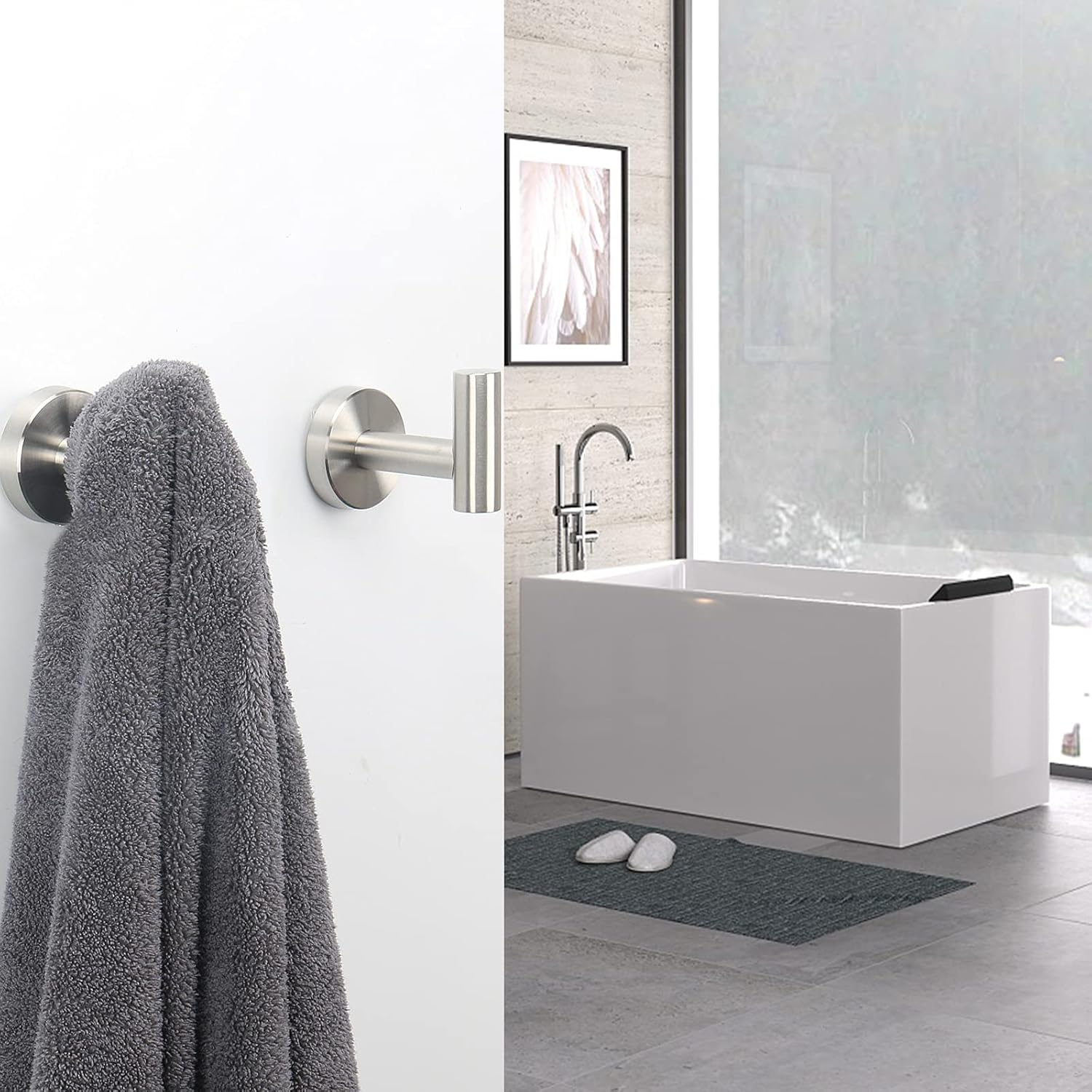 4 Piece Bath Towel Hooks