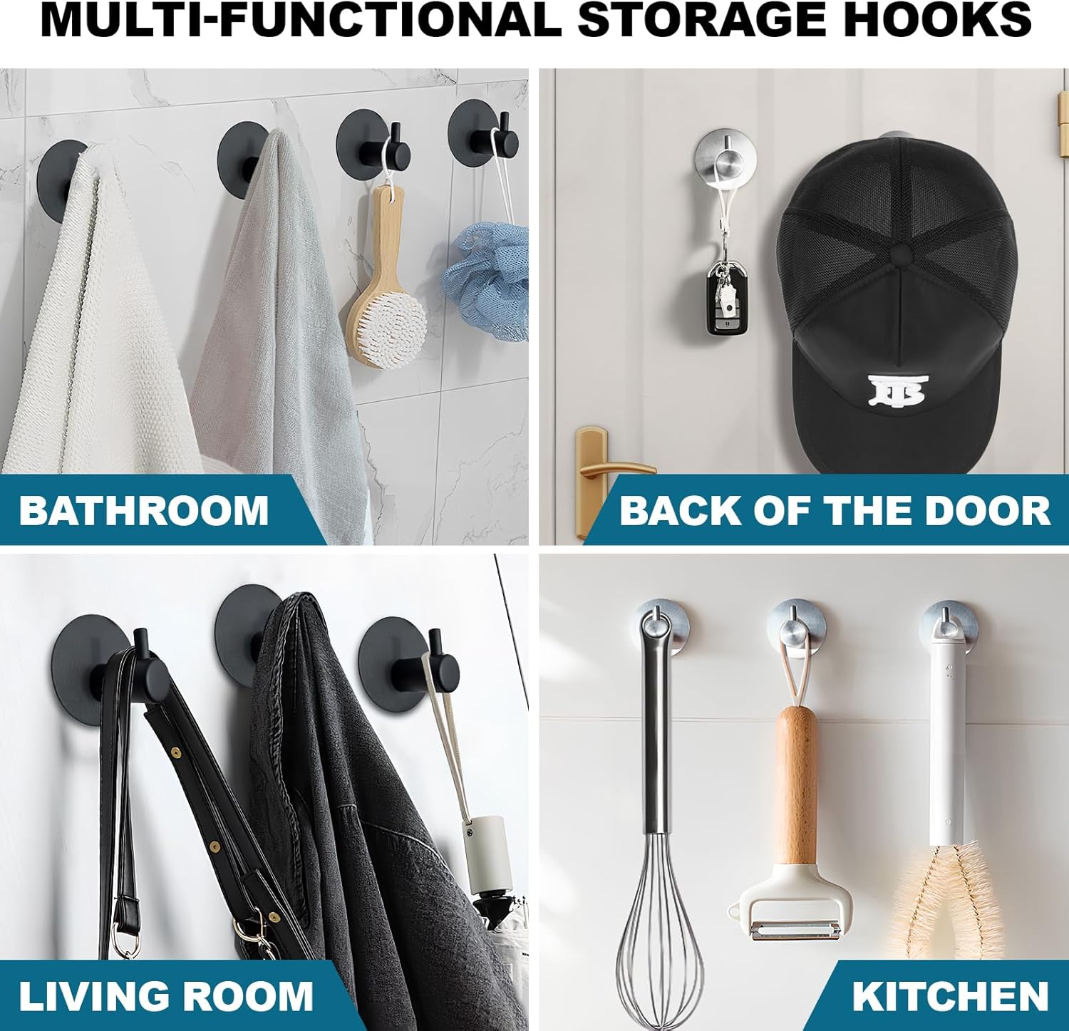 4 Piece Aenfaiy Towel Hooks