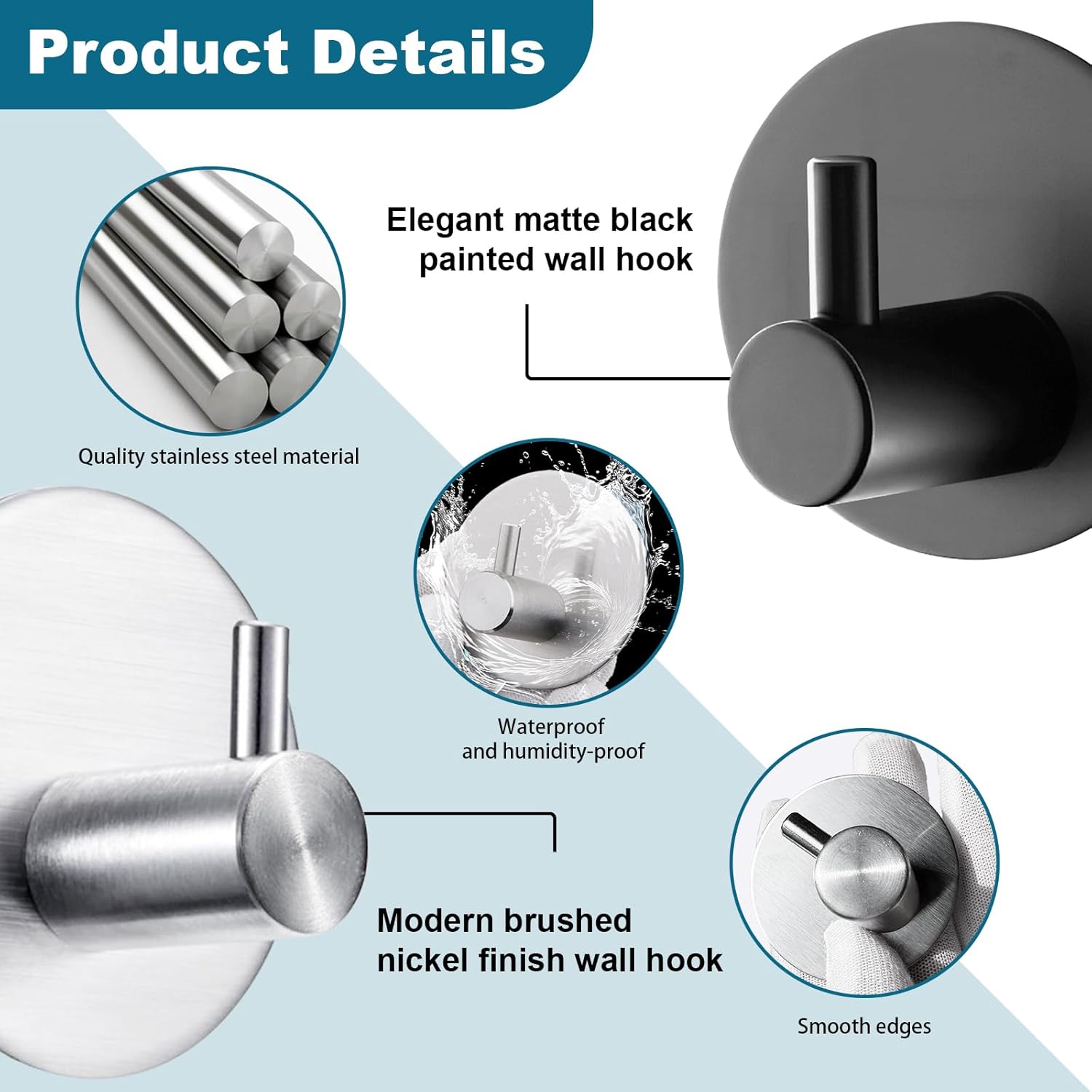 4 Piece Aenfaiy Towel Hooks