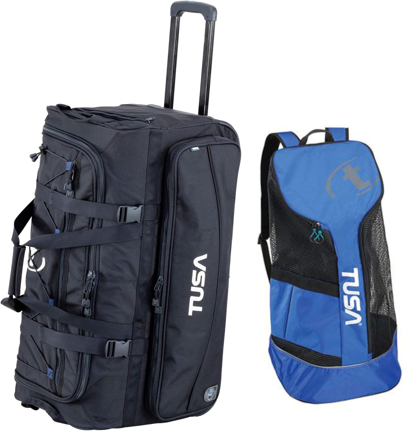 Dive Gear Roller Duffle Bag in Black
