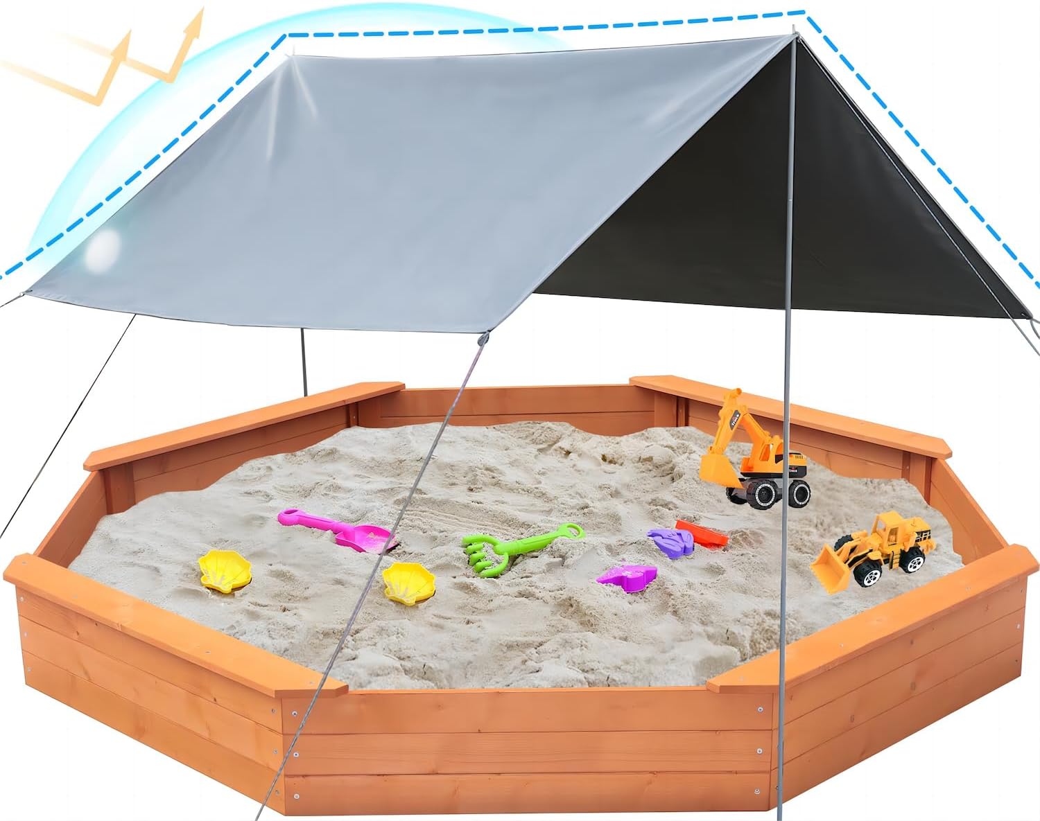 Large Kids Sandbox with Lid