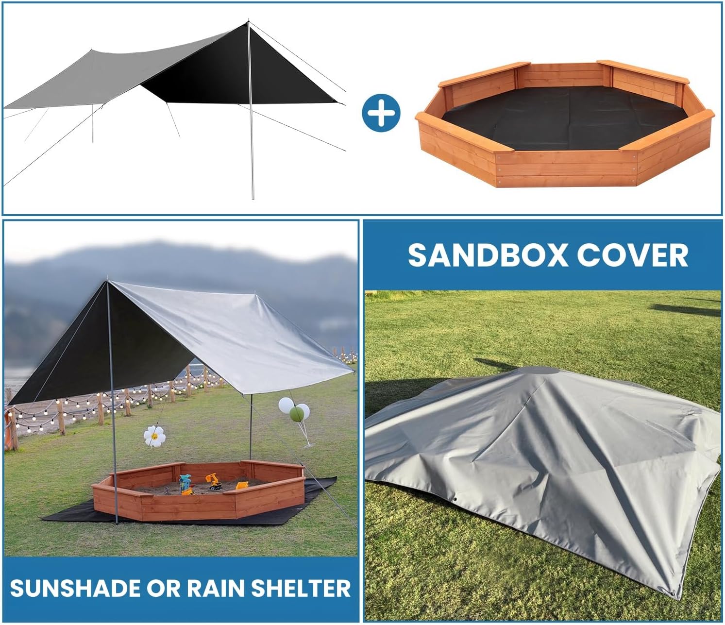 Large Kids Sandbox with Lid