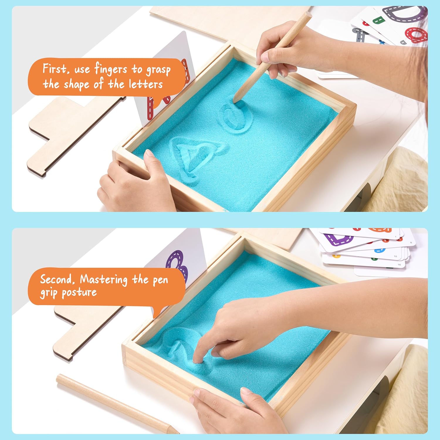 Children's Sand Tray, Writing Play Tray with Lid