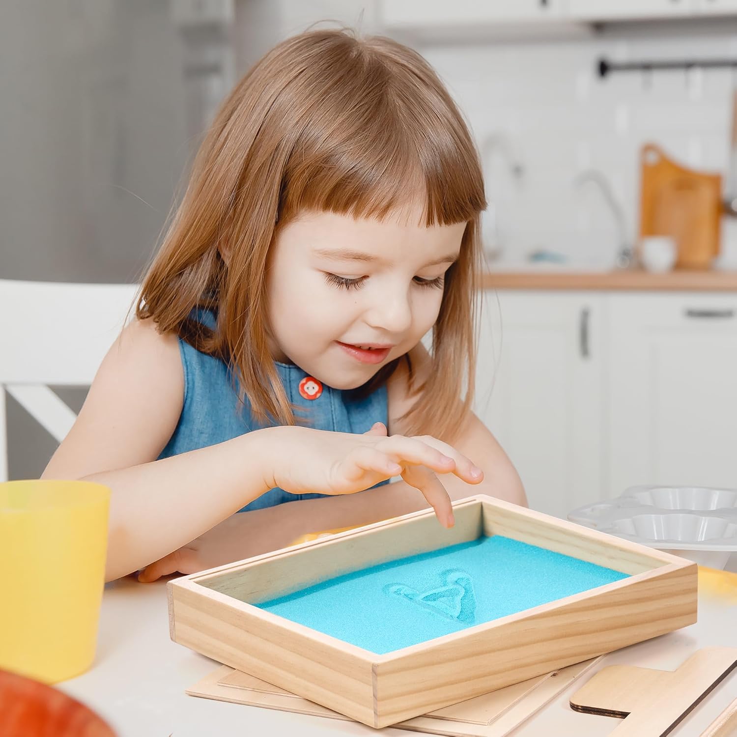 Children's Sand Tray, Writing Play Tray with Lid