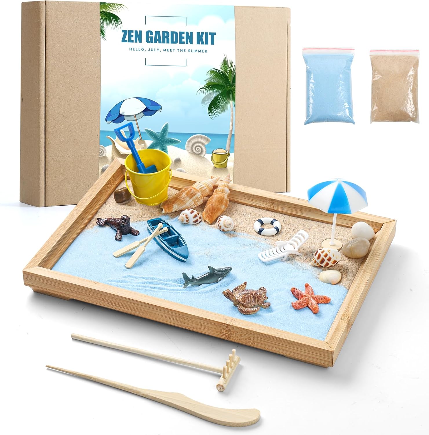 Garden Desk Set, Japanese Mini Beach Breeze Sand Garden