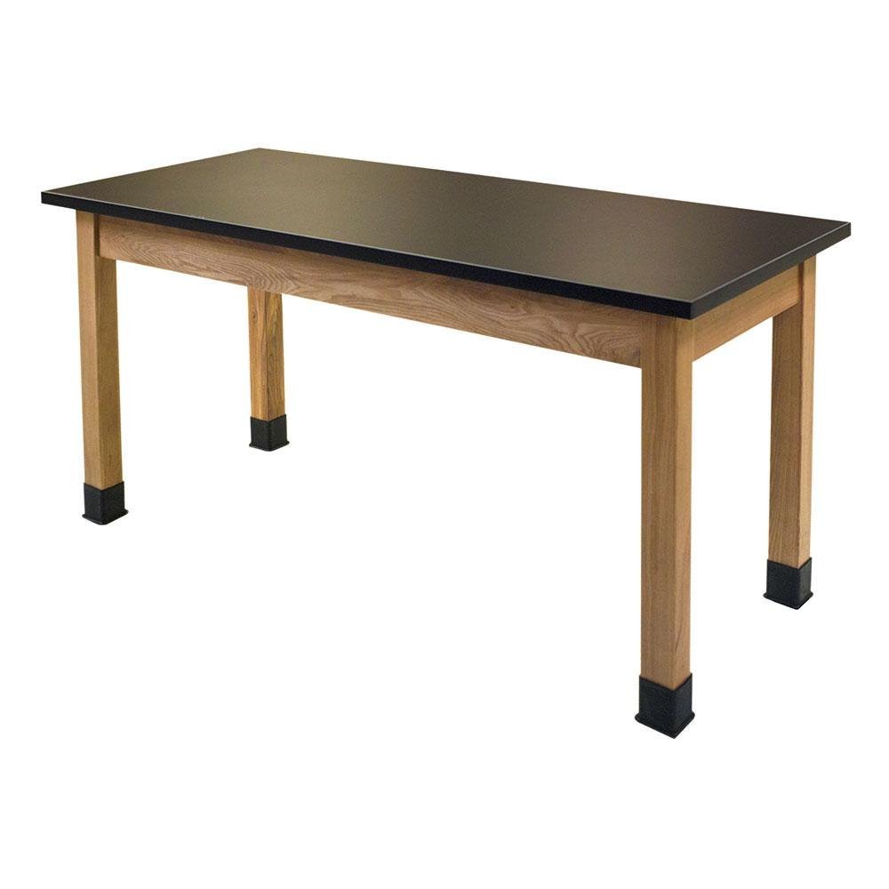 Phenolic resin top science lab bench with gray border ( 72 in. W x 60.96 cm. D X 76 cm. H ( 107 18.14 kg, 61 cm ) )