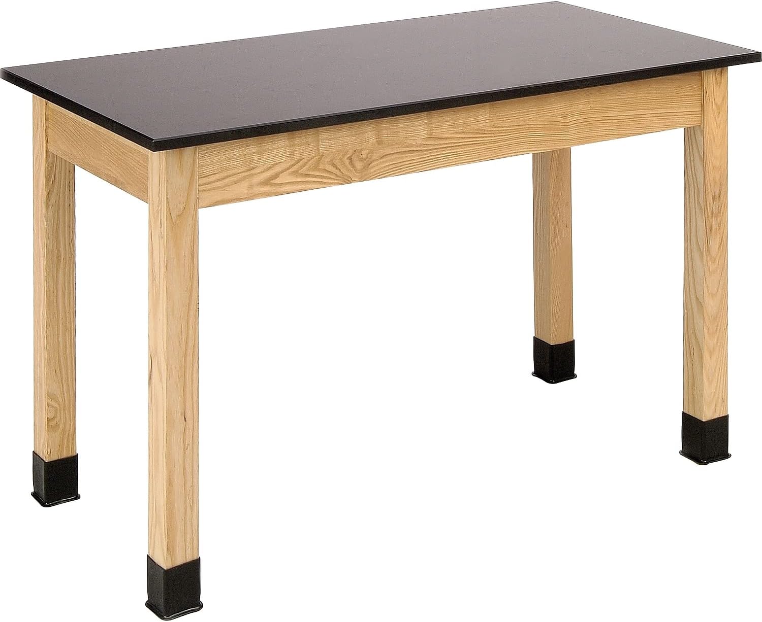 30x60 Solid Ash Science Lab Table with Phenolic Top, Black