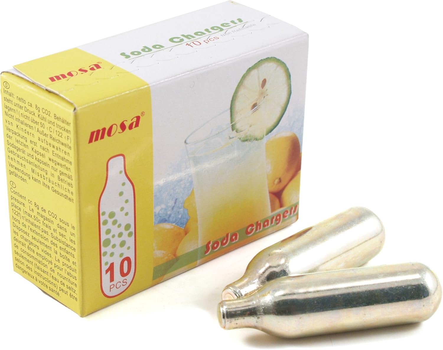( 574358 ) MOSA SODA CO2 syphon chargers [ Set of 10 ]