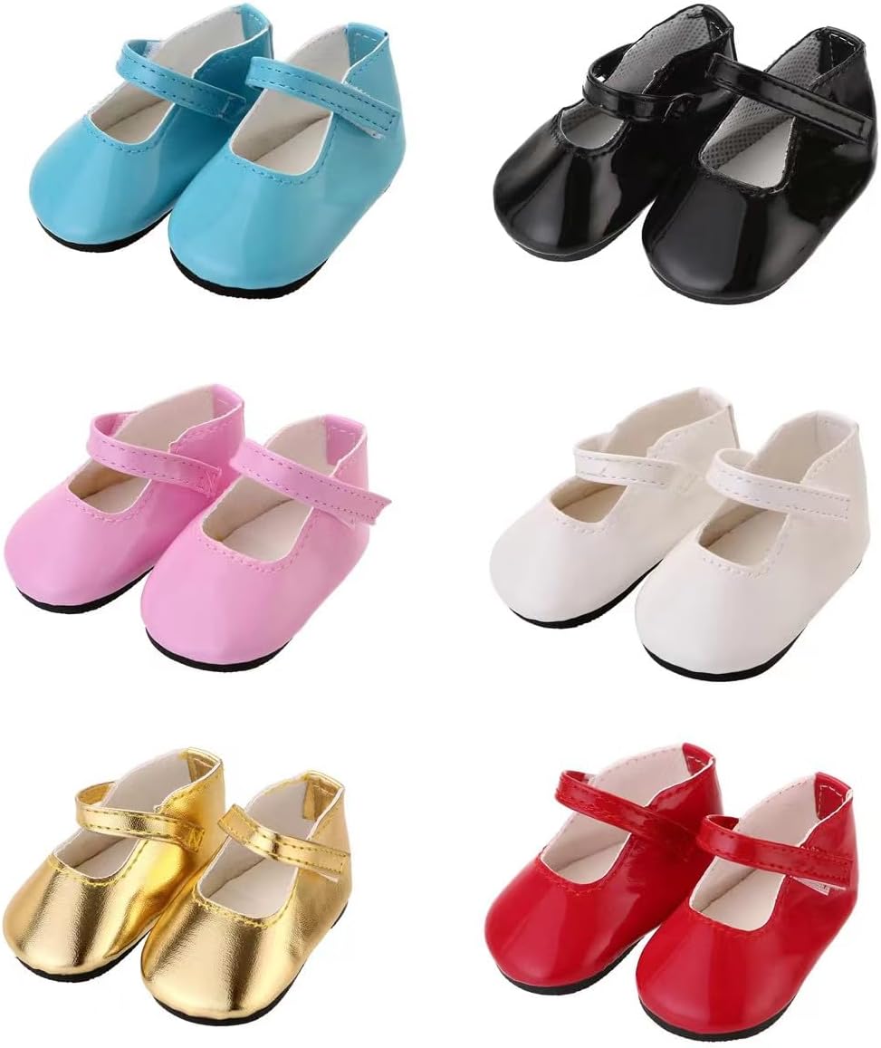 6 Pairs of Doll Shoes for 45.72 cm American Doll