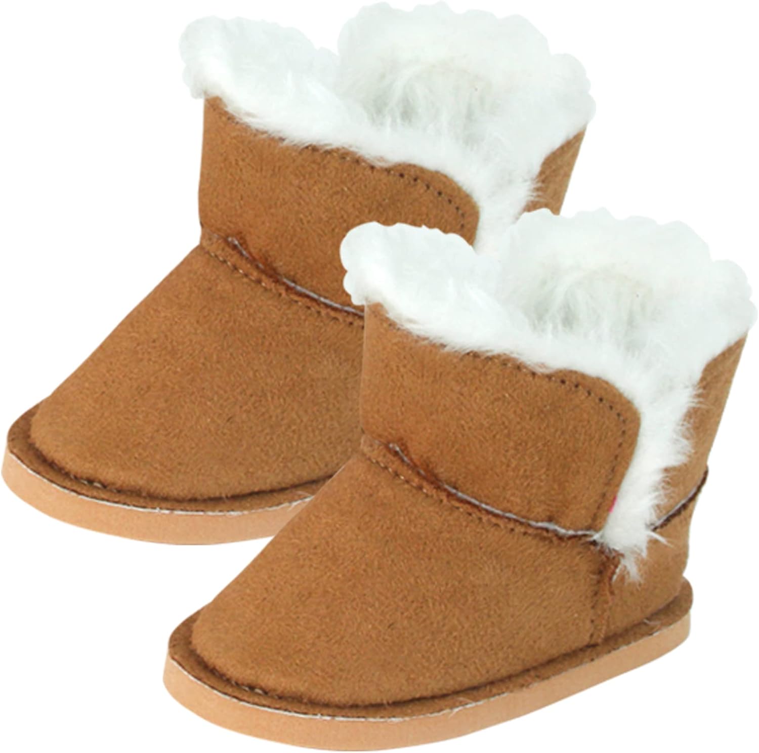 Gray Suede Winter Boots for 18" Dolls