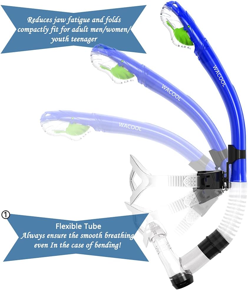 Training Headstrap Support Dry Top Snorkel Tube