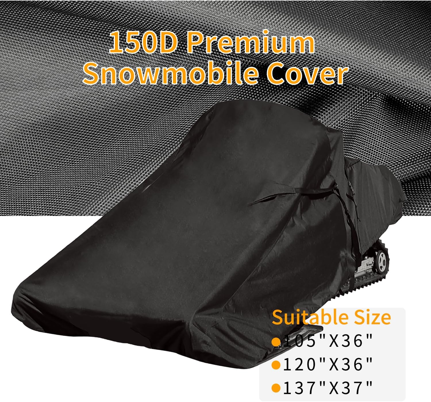 137" * 37" Heavy Duty Snowmobile Cover