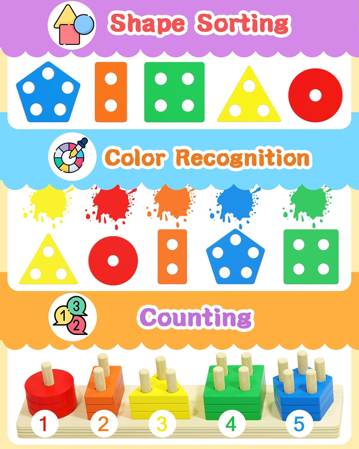 Learning Puzzle, 1-3 Years Old