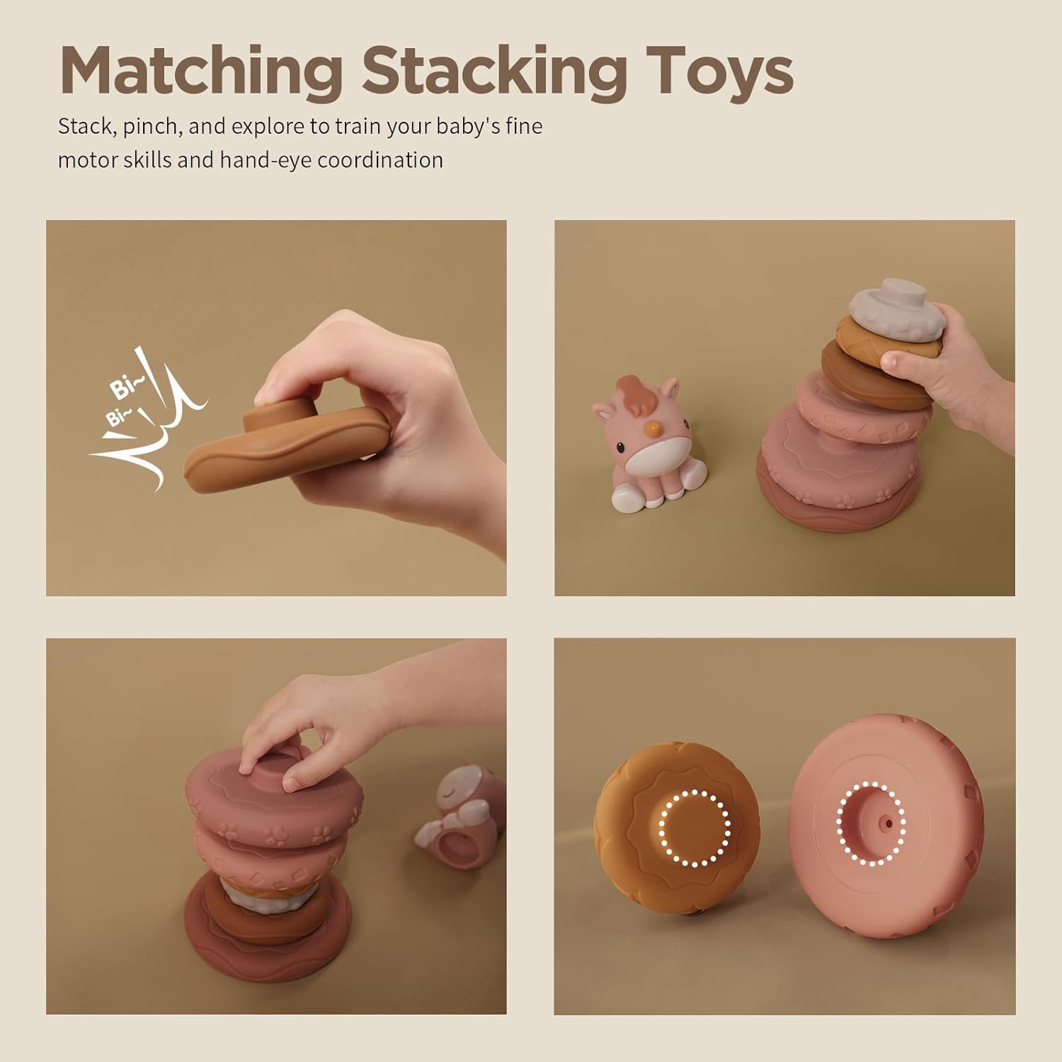 7 Pack Stacking and Nesting Baby Toys
