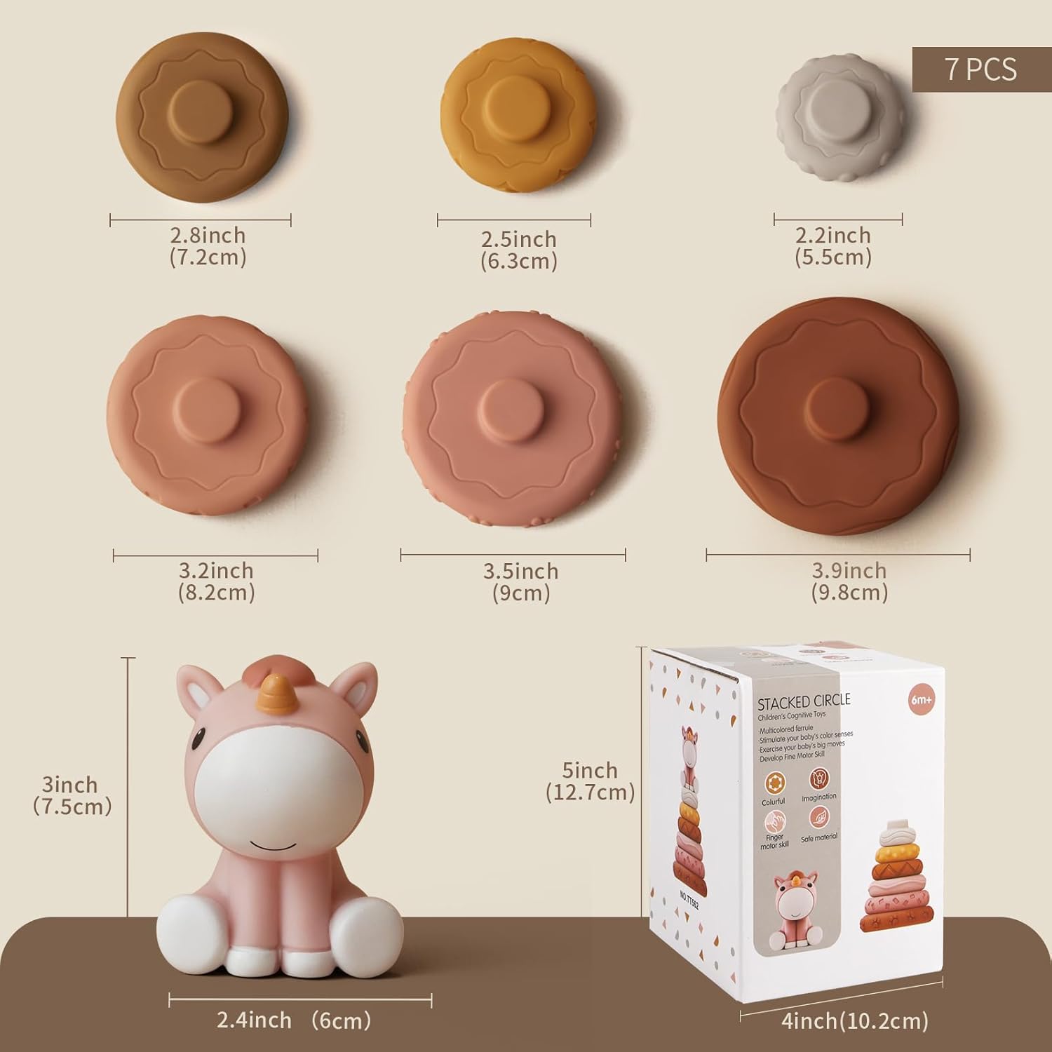 7 Pack Stacking and Nesting Baby Toys
