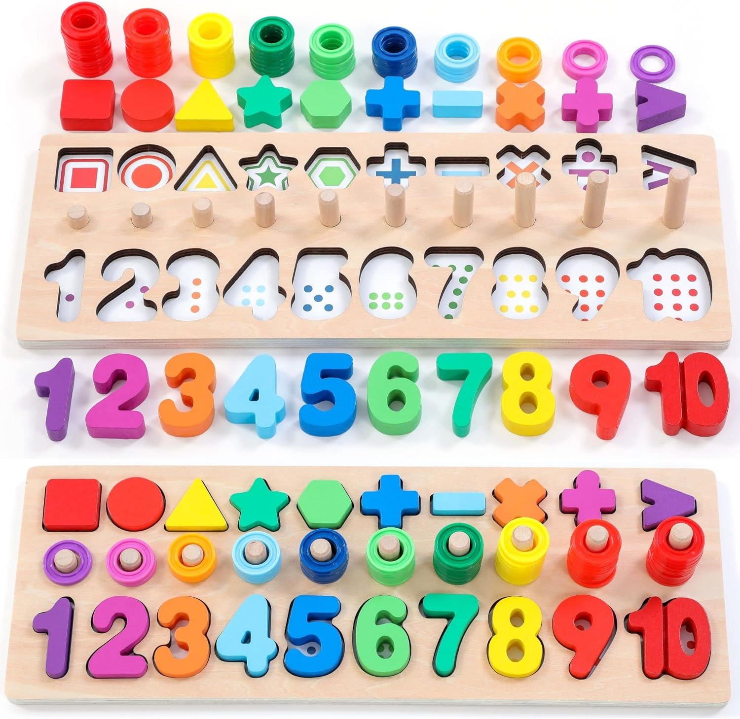 Wooden Number Puzzle Sorter