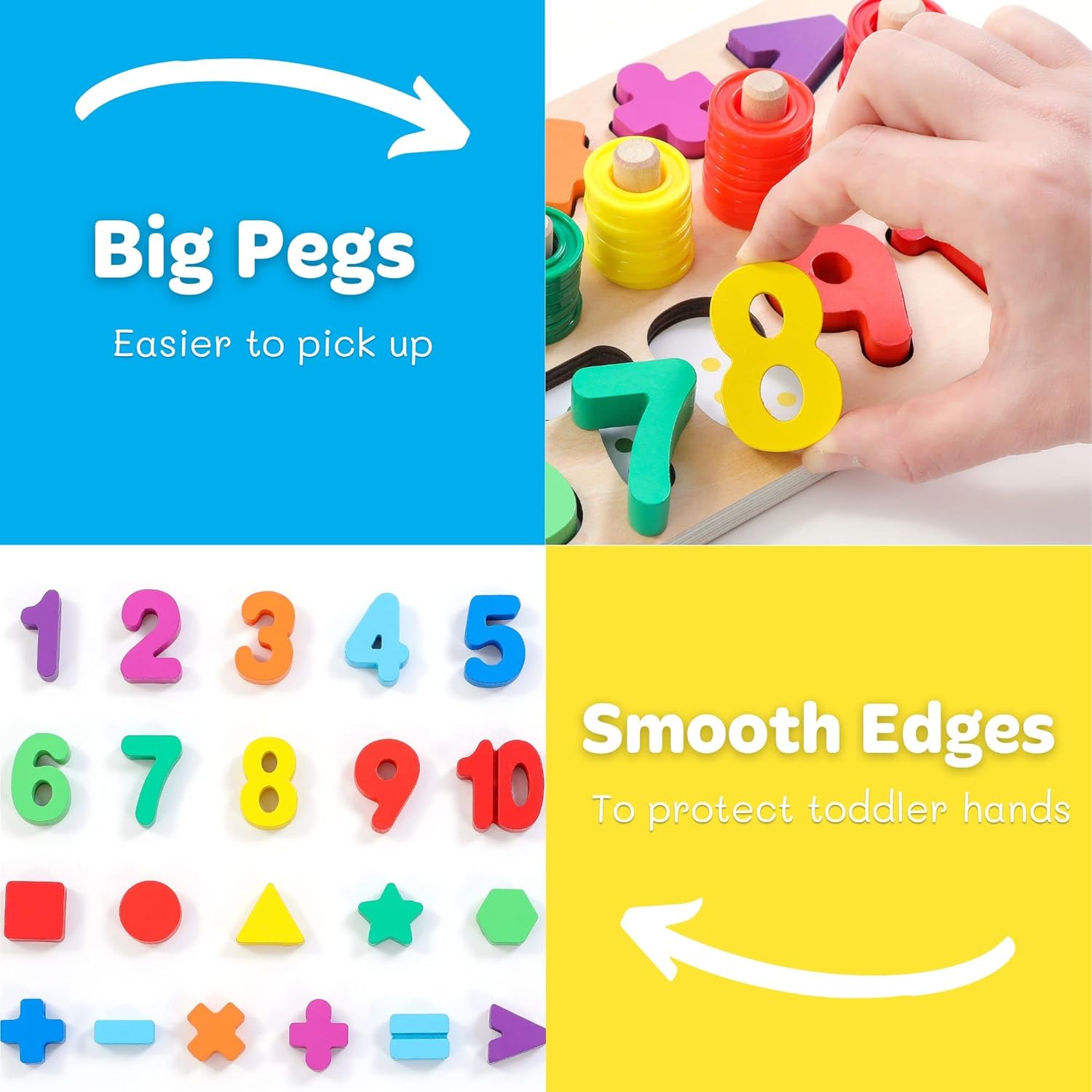 Wooden Number Puzzle Sorter