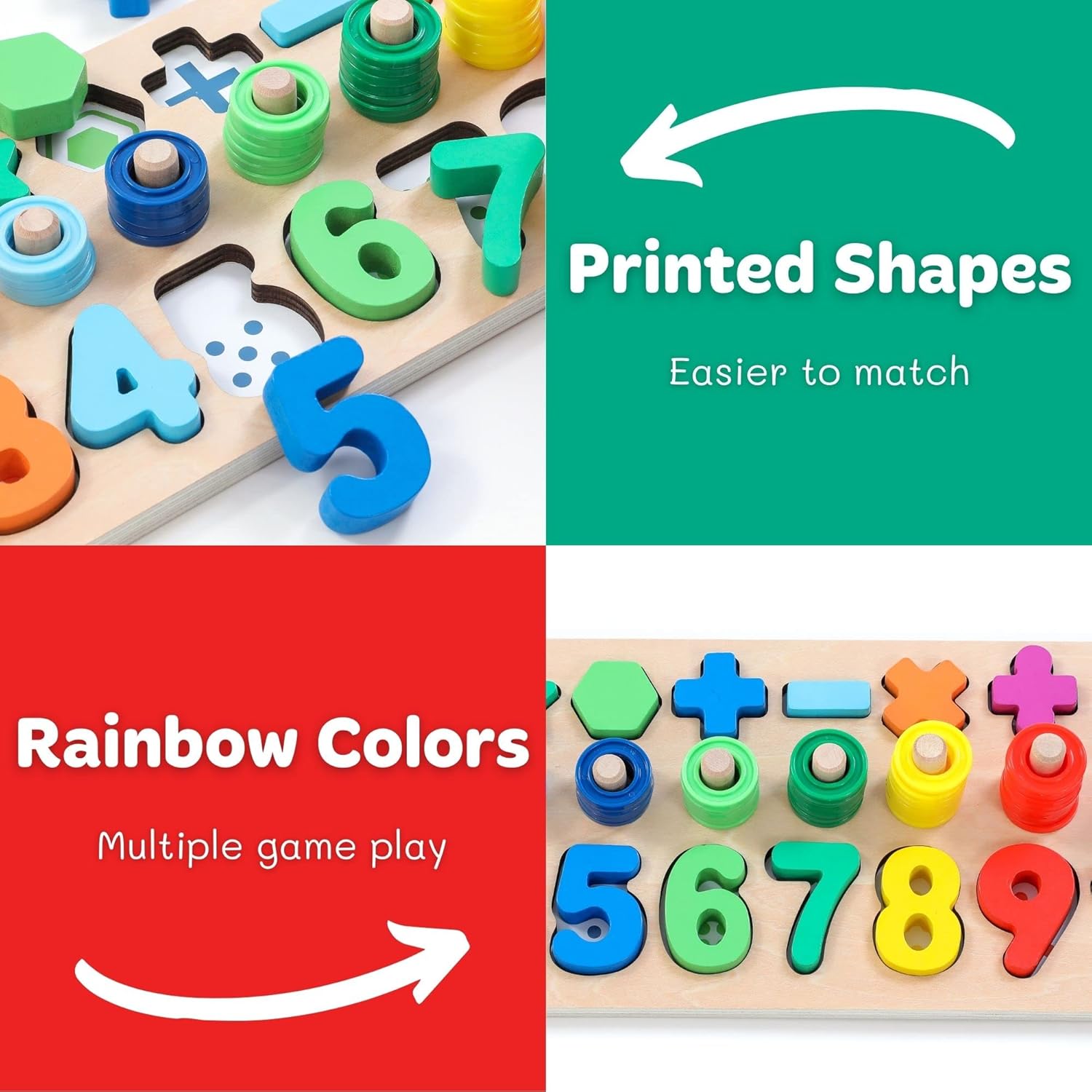 Wooden Number Puzzle Sorter