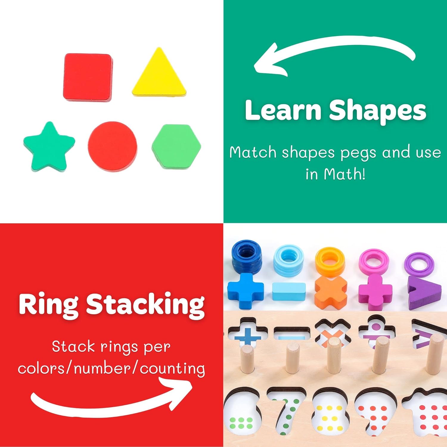 Wooden Number Puzzle Sorter