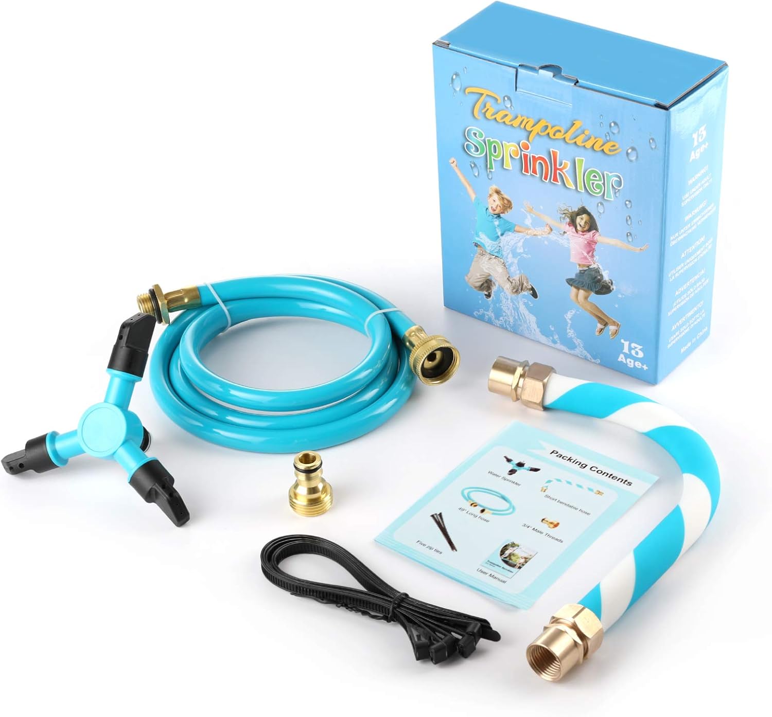 Kids Trampoline Sprinkler Backyard Water Park