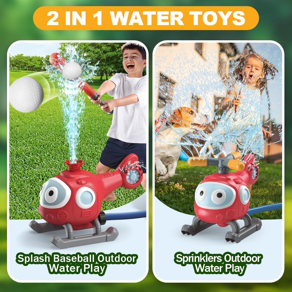 2 in 1 Sprinkler Baseball Playset