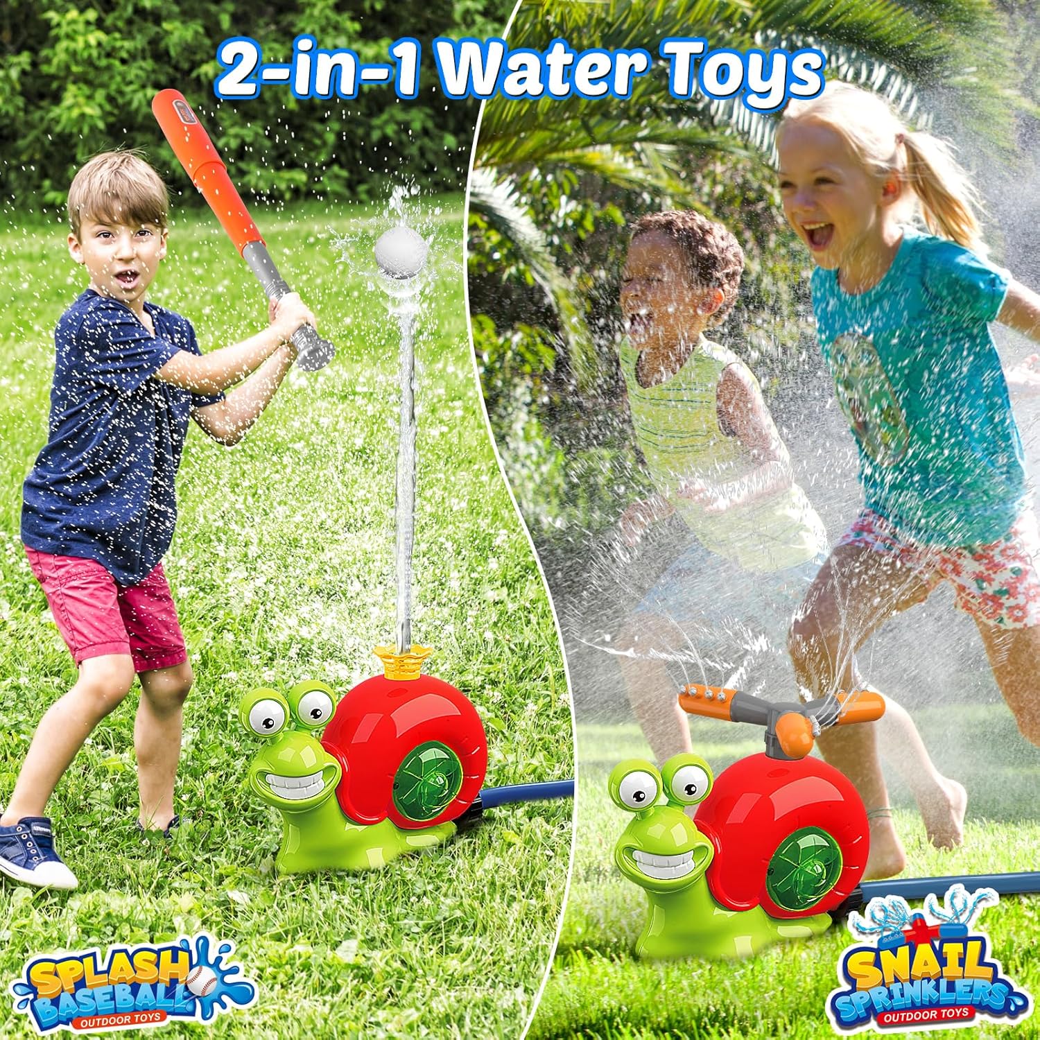 2 in 1 Snail Sprinkler Baseball Toy