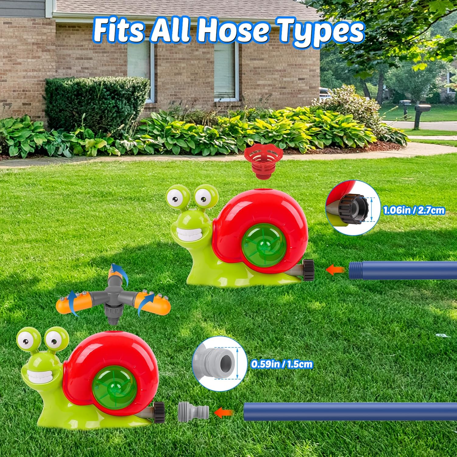 2 in 1 Snail Sprinkler Baseball Toy
