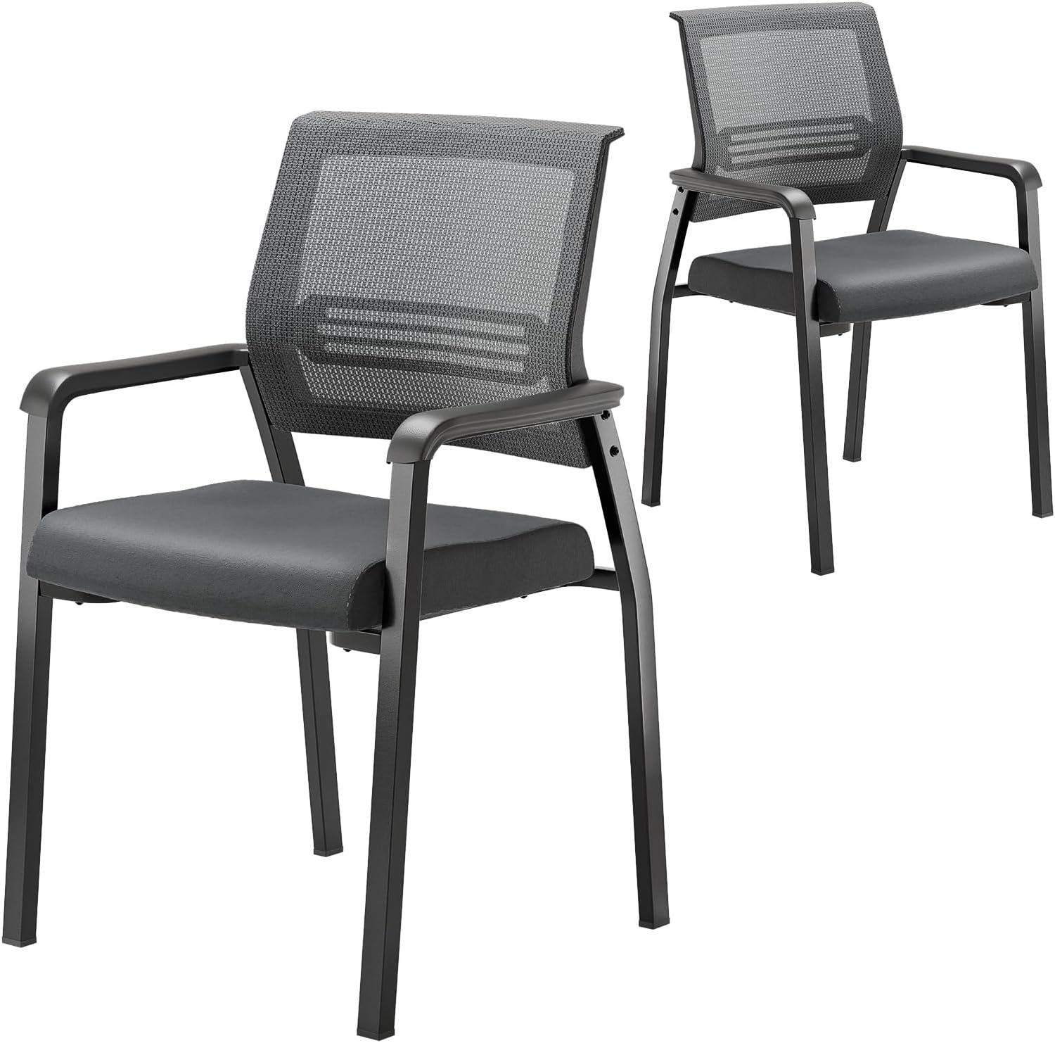 Oversize 350 lbs Waiting Room Chairs Conference Room Chairs, Reception Chairs, Stackable Chairs for Lobby; Ergonomic Design for Office Guest Conference Room Lobby Side