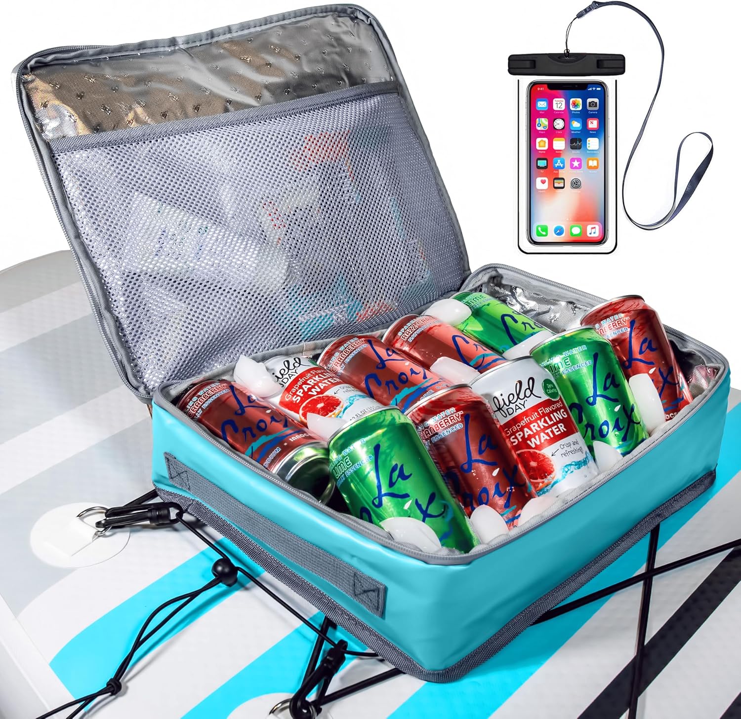 Cooler with Waterproof Phone Case for Paddleboard