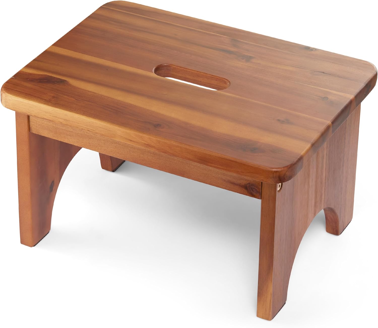 Wooden Step Stool, 9 inches (approx. 22.9 cm) Adult One Step Stool, Wooden Side Step Stool, Weight Capacity 550 lbs (approx. 249.5 kg), Heavy Duty / Portable / Non-Slip / Durable Construction Safety Step Stool for Bedroom / Kitchen