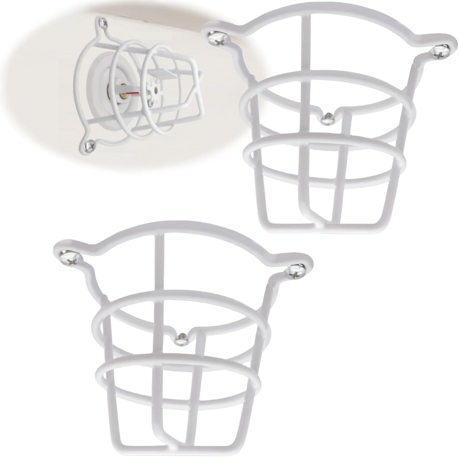 (2-pack) White Extinguisher Head Cover for 1.27 cm and 1.91 cm Fire Heads for protection of recessed mounts, sidewalls and pendant heads Extinguisher Covers For Ceilings