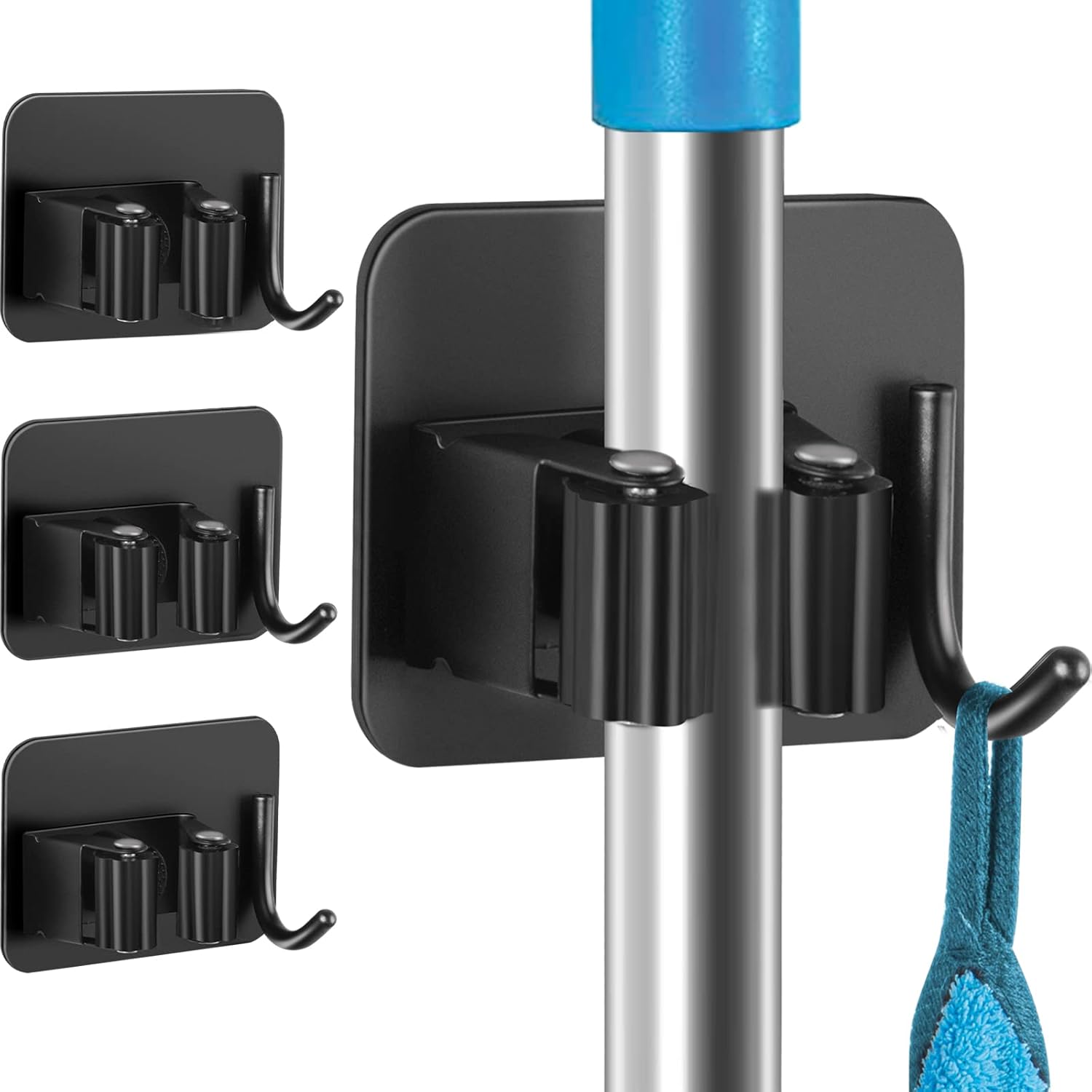 Black Anti-skid Broom Holder