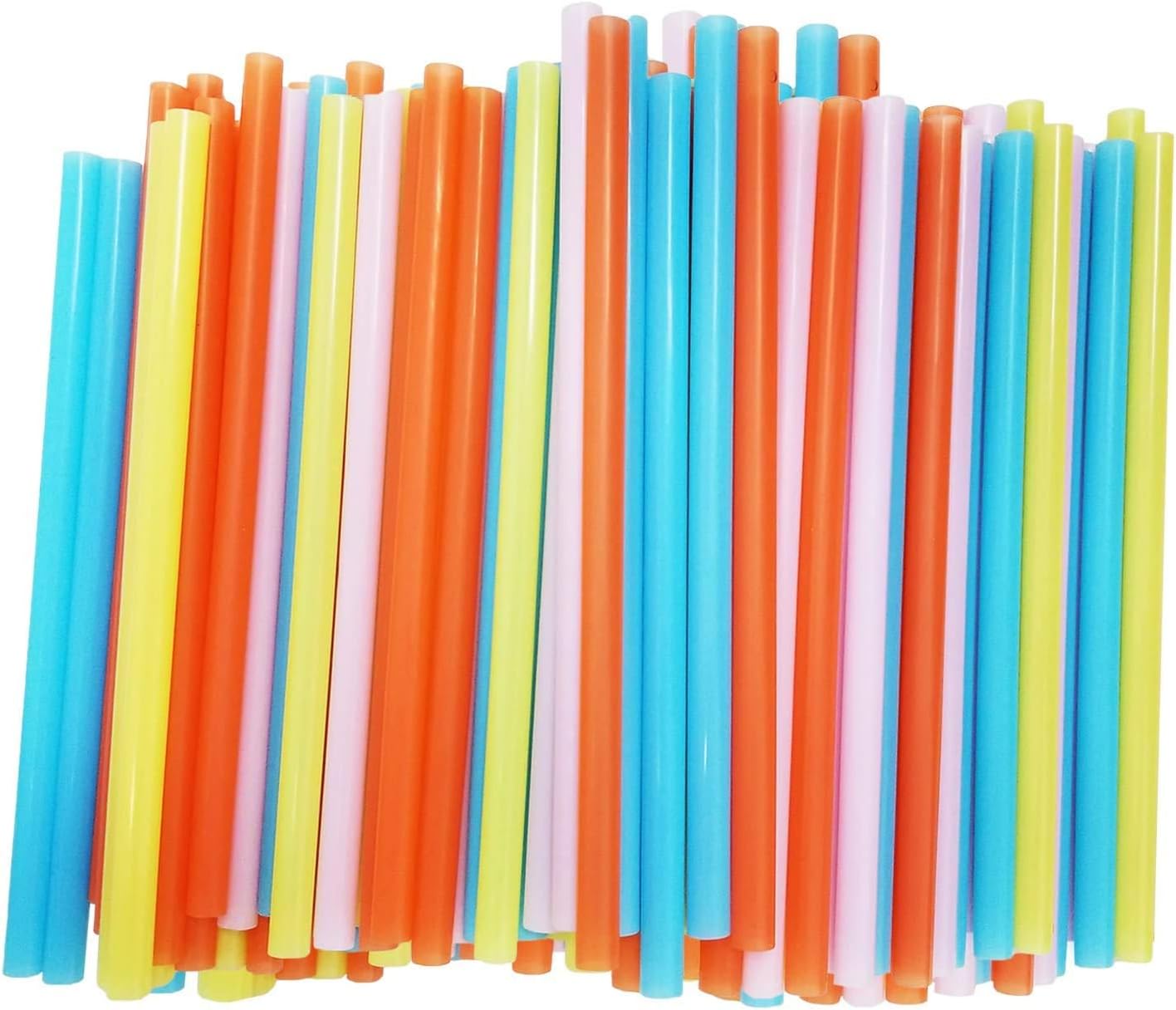 Jumbo Smoothie Straws Assorted Colors [100 pcs].