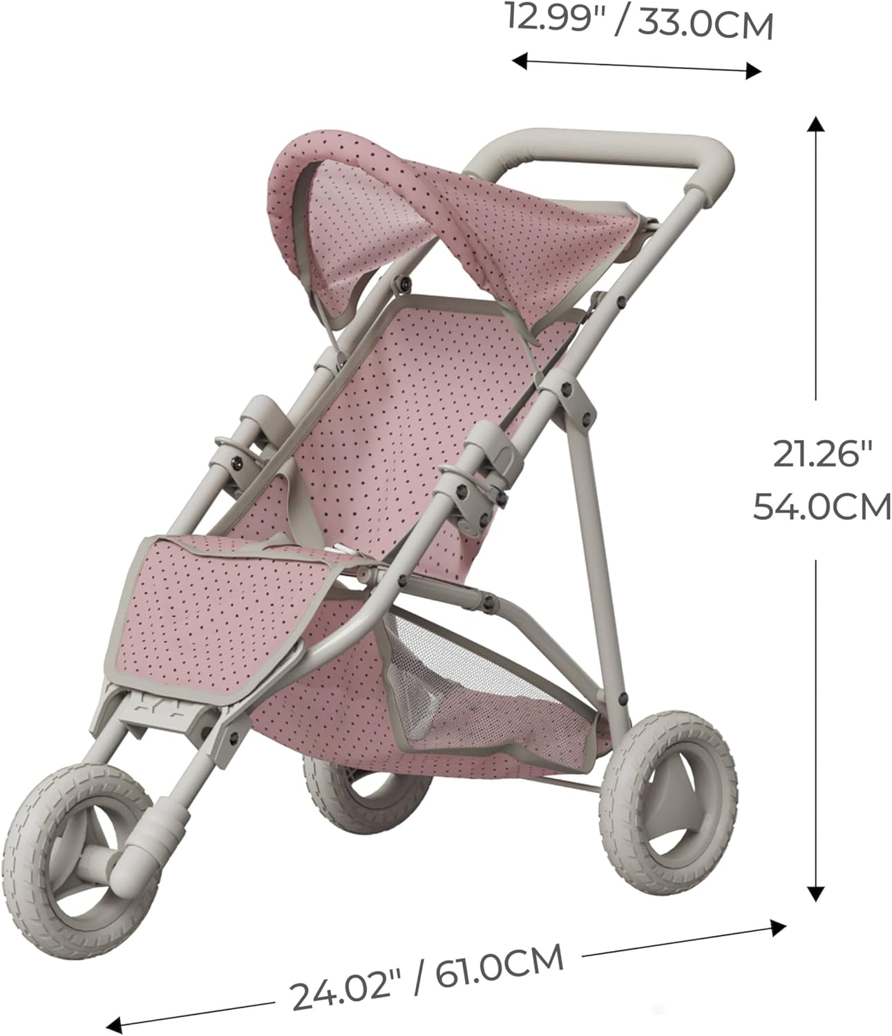 Doll Jogging Stroller with Canopy