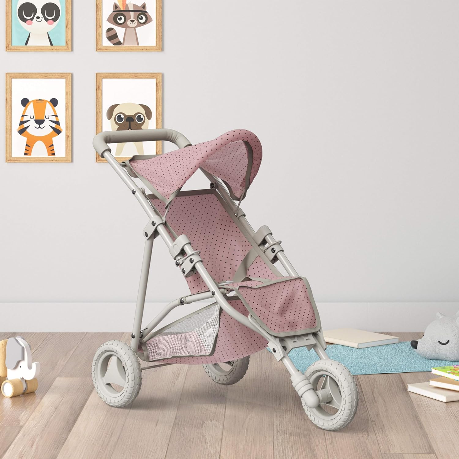 Doll Jogging Stroller with Canopy