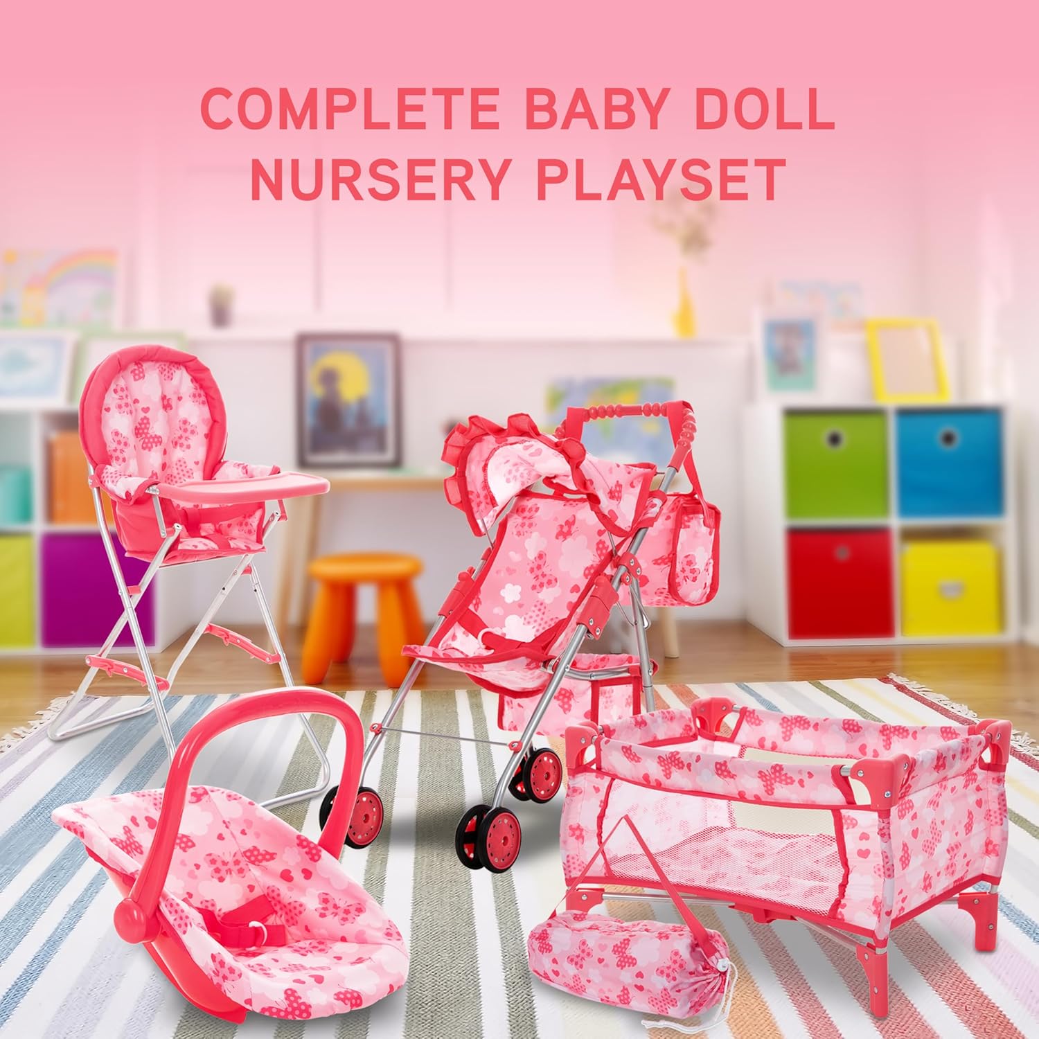 Dolls To Play - Baby Pushchair Set