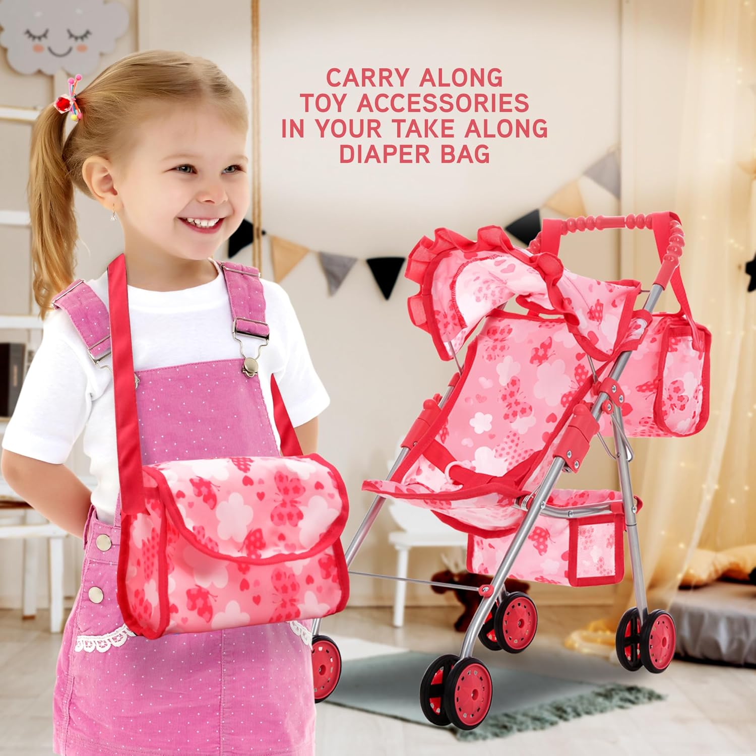 Dolls To Play - Baby Pushchair Set