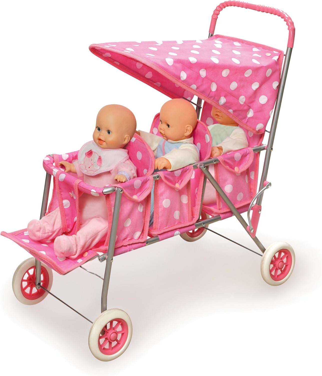 Folding Triple Doll Stroller