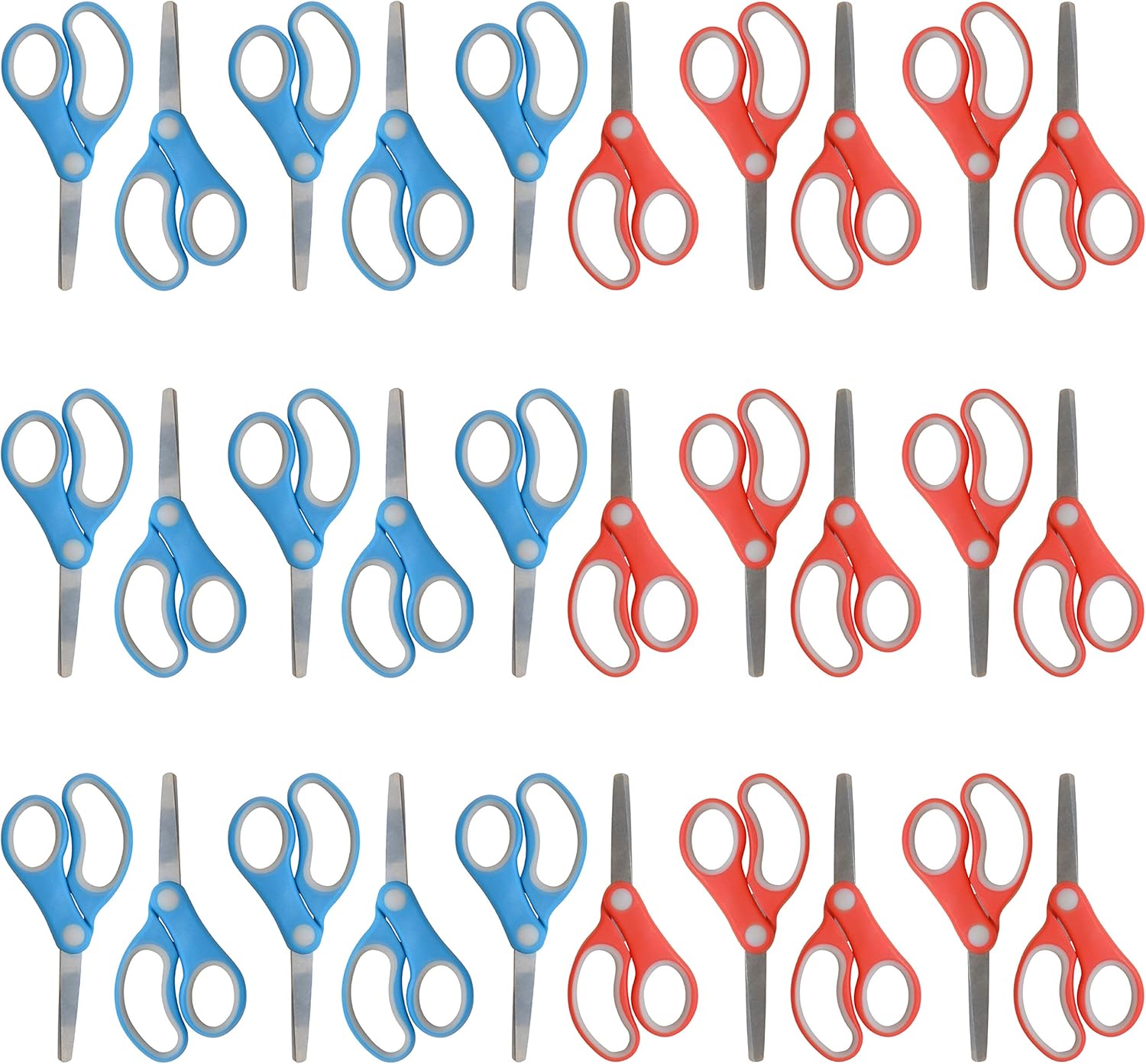 55845 Right- and Left-Handed Scissors, Children's Scissors, For Ages 4-8, 5-Inch Blunt Tip, Pack of 30